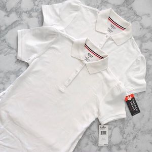 White School Uniform Polo Shirts French Toast
